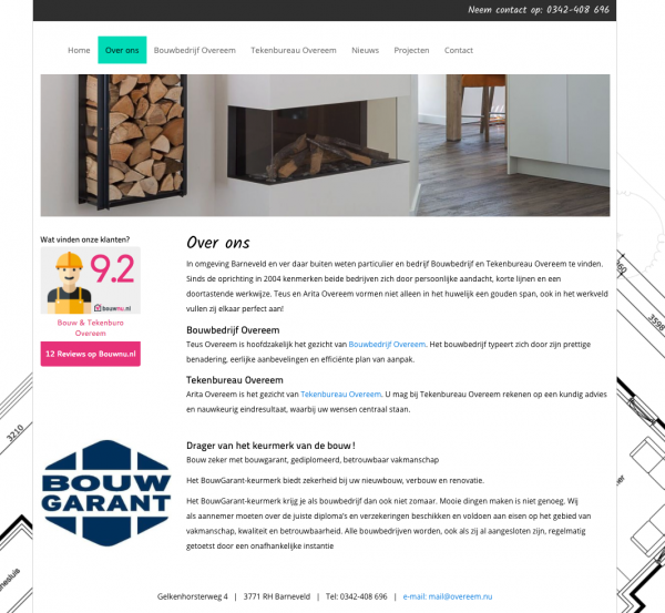 nieuwe website overeem