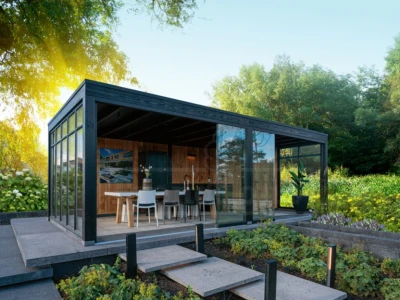 Bouwen met een compleet bouwpakket voor een buitenverblijf